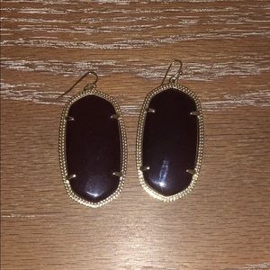 Kendra Scott Danielle Earring Maroon Jade w Gold